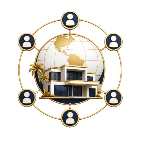 A graph showing property buyers connected via specific media and technologies.