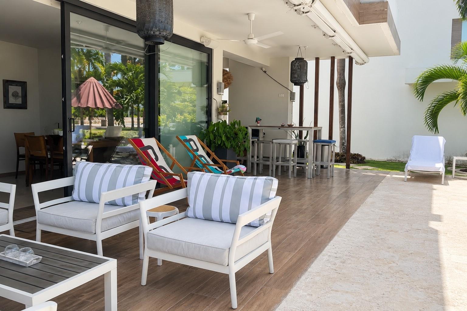 Apartamento tipo casa de Playa con piscina en Punta Caelo, San Carlos