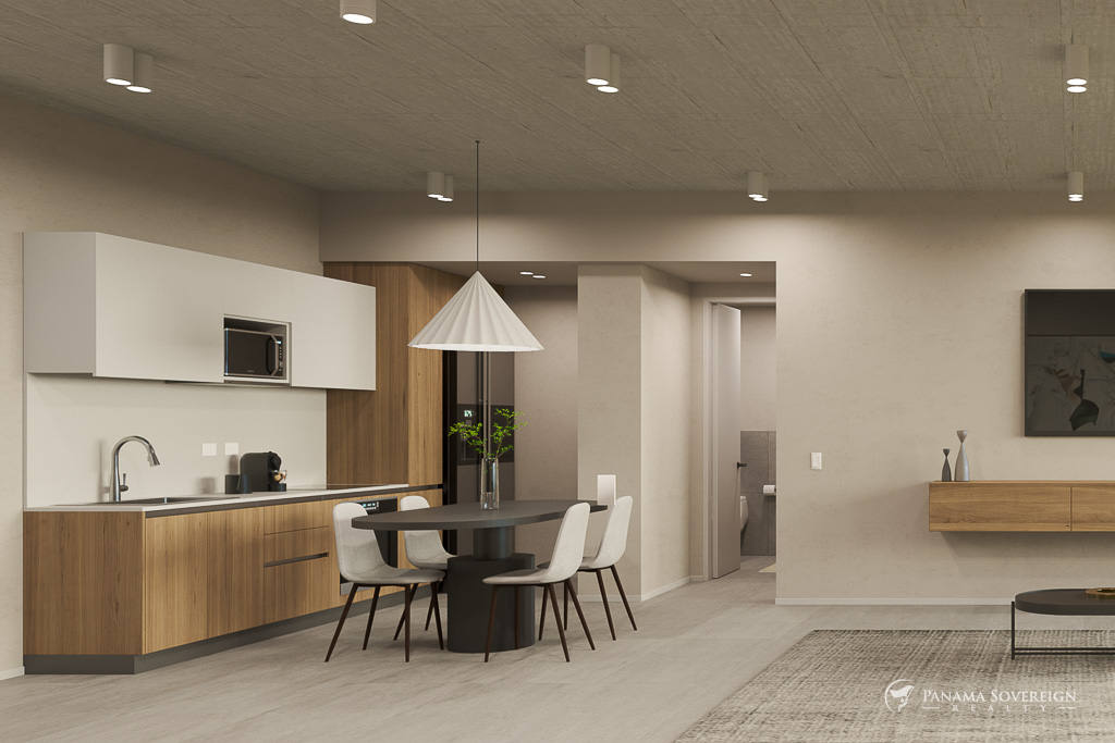 Luxury Eco Condos With Fresh Hummus And Bases In Kitchen preview
