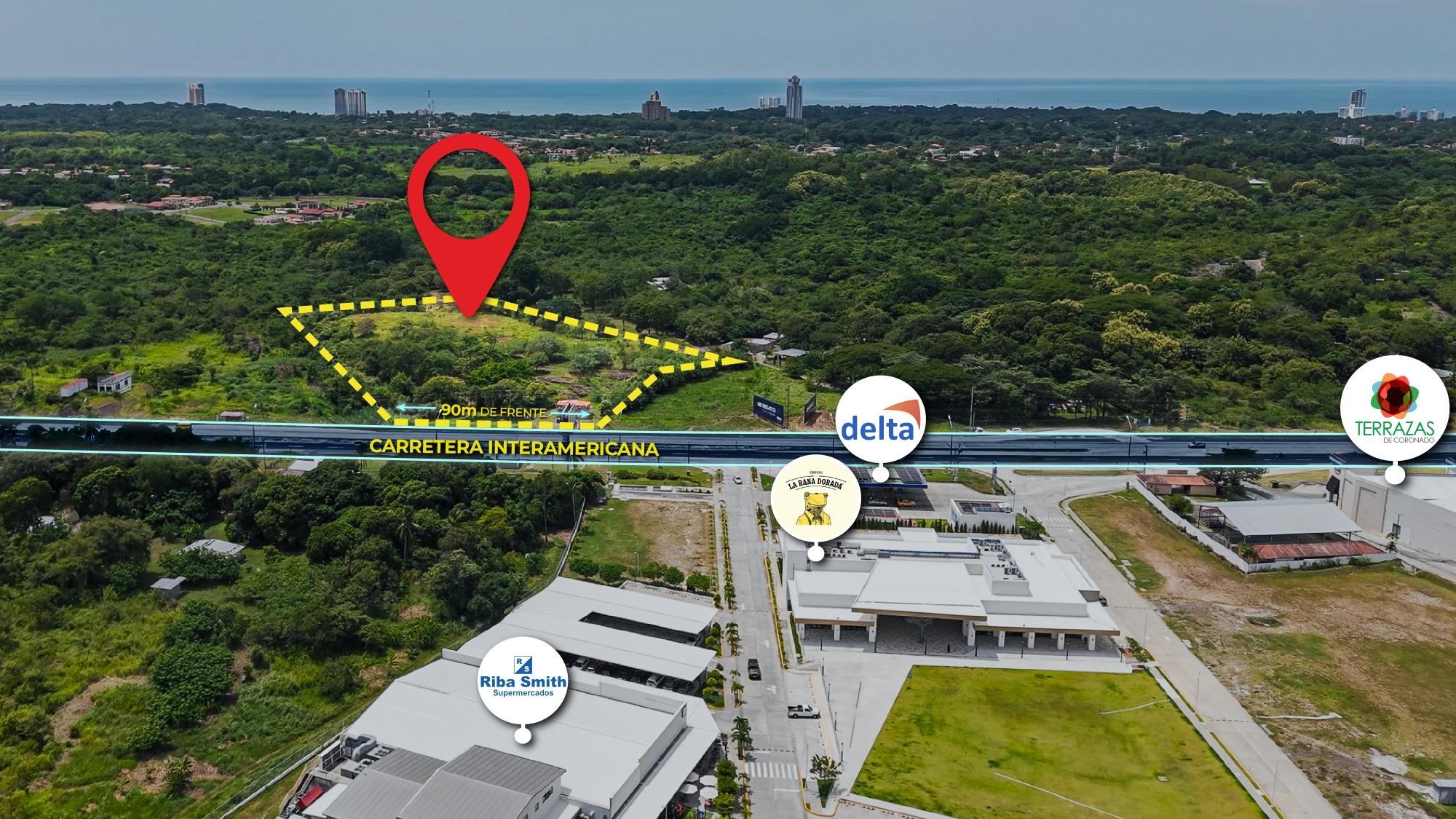 Land for sale on the Interamerina Highway Coronado