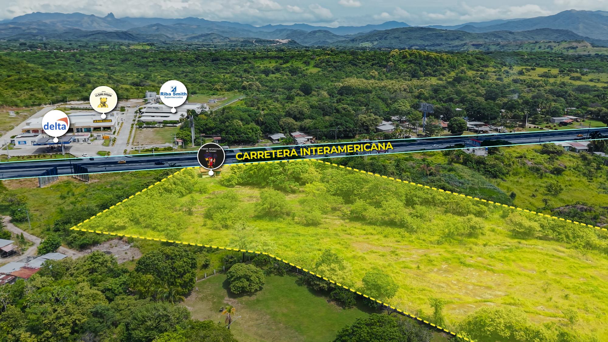 Land for sale on the Interamerina Highway Coronado