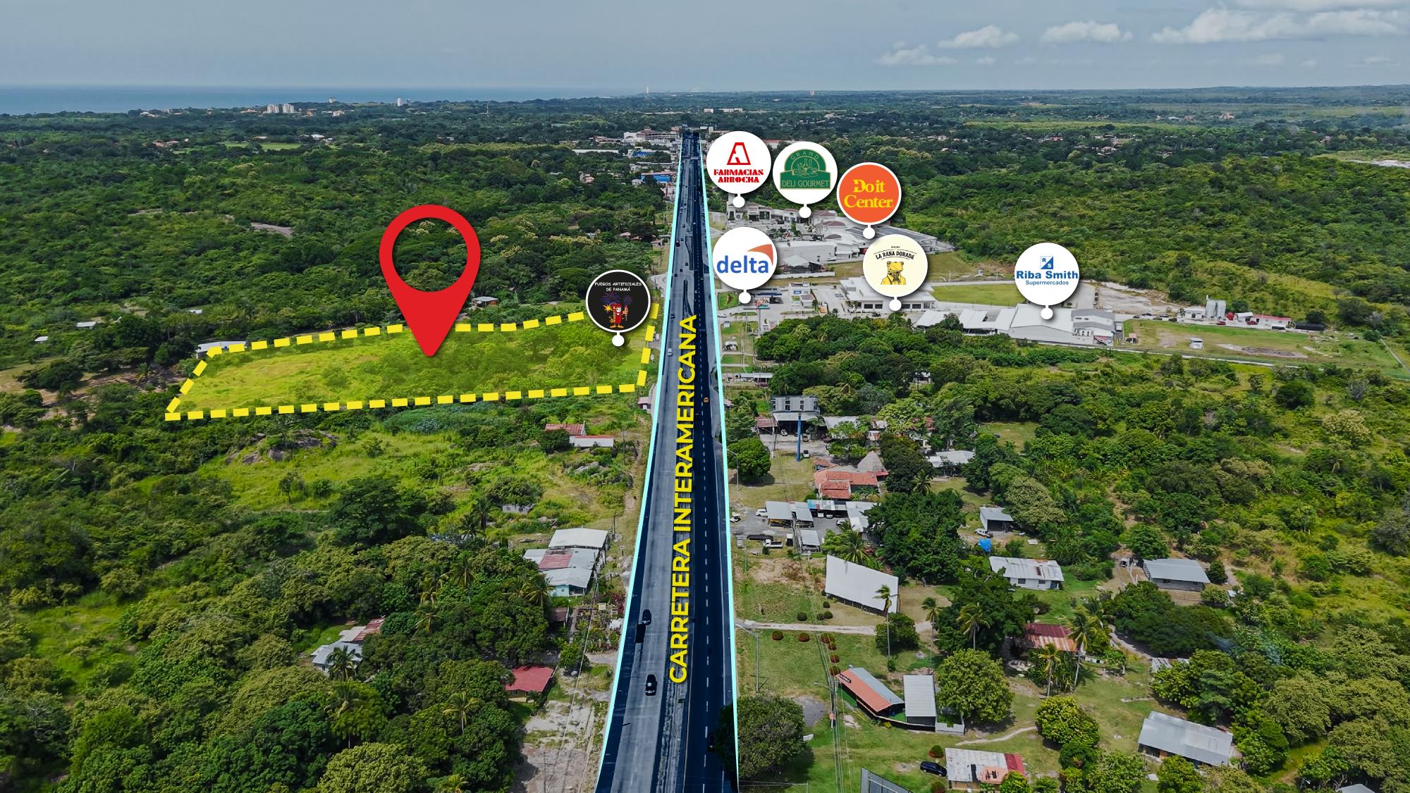 Land for sale on the Interamerina Highway Coronado