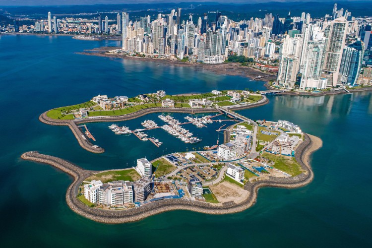 The famous man-made Ocean Reef Islands in Panama City.