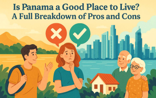 People reviewing the positives and negatives of moving to Panama.