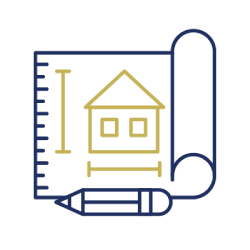 A CAD drawing of a preconstruction real estate property.