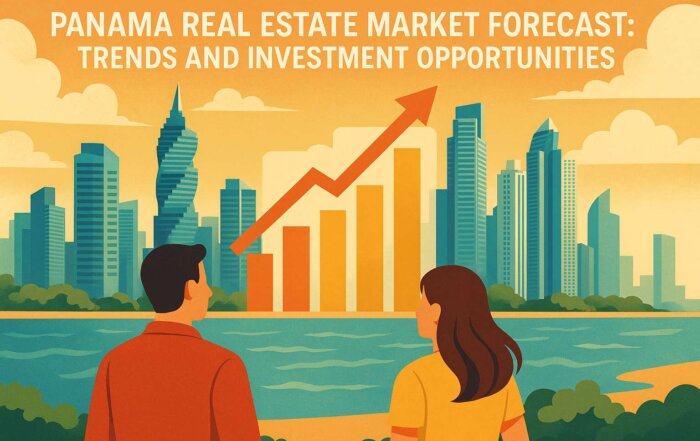 A forecast chart showing the potential investments in Panamanian real estate.