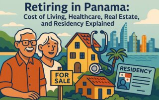 A retired couple that has recently moved to Panama and purchased real estate.