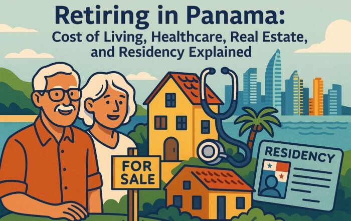 A retired couple that has recently moved to Panama and purchased real estate.