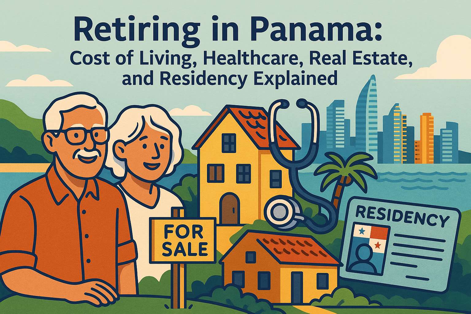 A retired couple that has recently moved to Panama and purchased real estate.