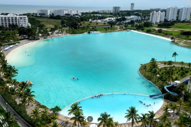 One of the largest swimming pools in the world located in Rio Hato, Panama.